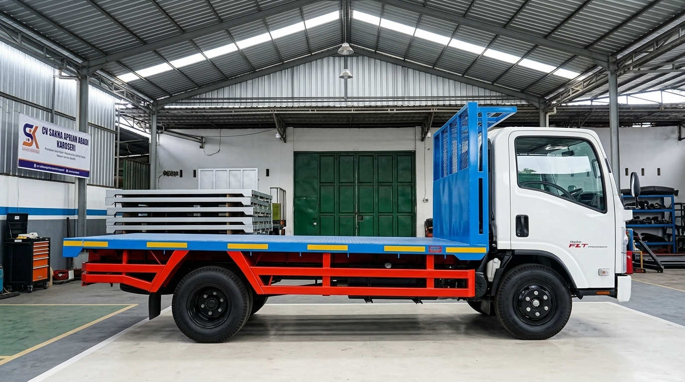 Pembuatan Bak Kayu Truk Niaga